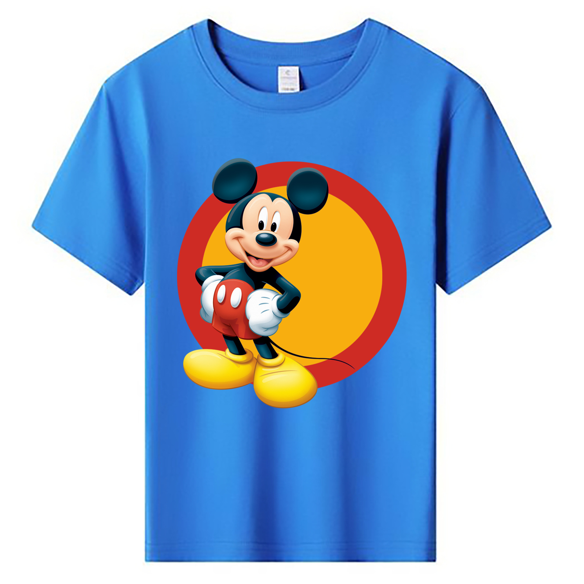 ミッキーマウス Mickey Mouse 綿100％キッズTシャツ（フロントプリント）
